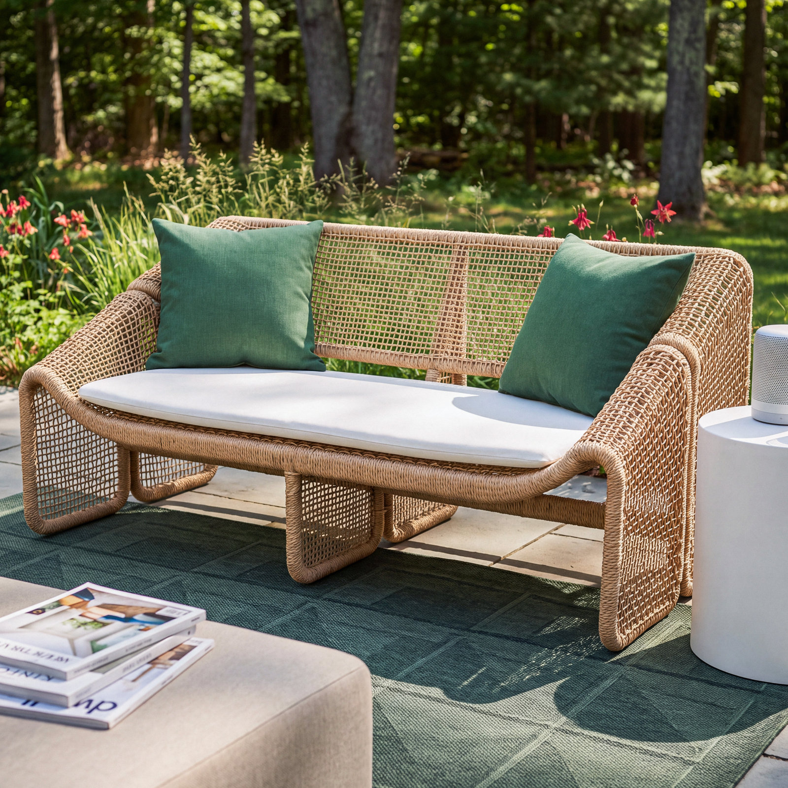Shea 63" Patio Loveseat, Faux Hyacinth
