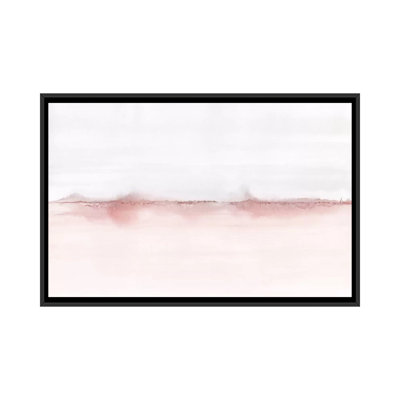 " Watercolor Landscape VI, Blush Pink And Grey " Painting Print