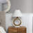 Traditional Open Circle Antiqu/Marble Table Lamp