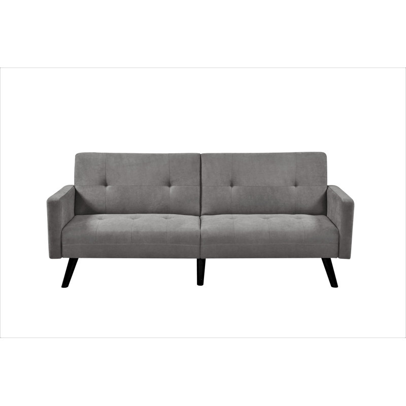 Eldon 79'' Upholstered Sleeper Sofa, Gray Linen
