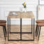 Table de salle à manger rectangulaire industrielle, 55,1 po x 31,4 po x 29,9 po, plateau de table en bois d'ingénierie épais de 1,5 po et pieds en métal thermolaqué noir, pour la maison pouvant accueillir 4 à 6 personnes, cuisine-1199419526