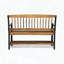 Banc en bois d'acacia Farmhouse avec tablette intégrée-1067973038