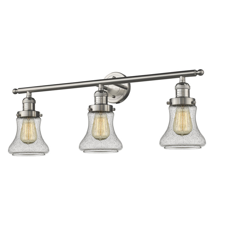 Edda 3 - Light Dimmable Vanity Light, Brushed Satin Nickel, Seedy