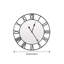24Inch Modern Non-Ticking Mirrored Wall Clock
