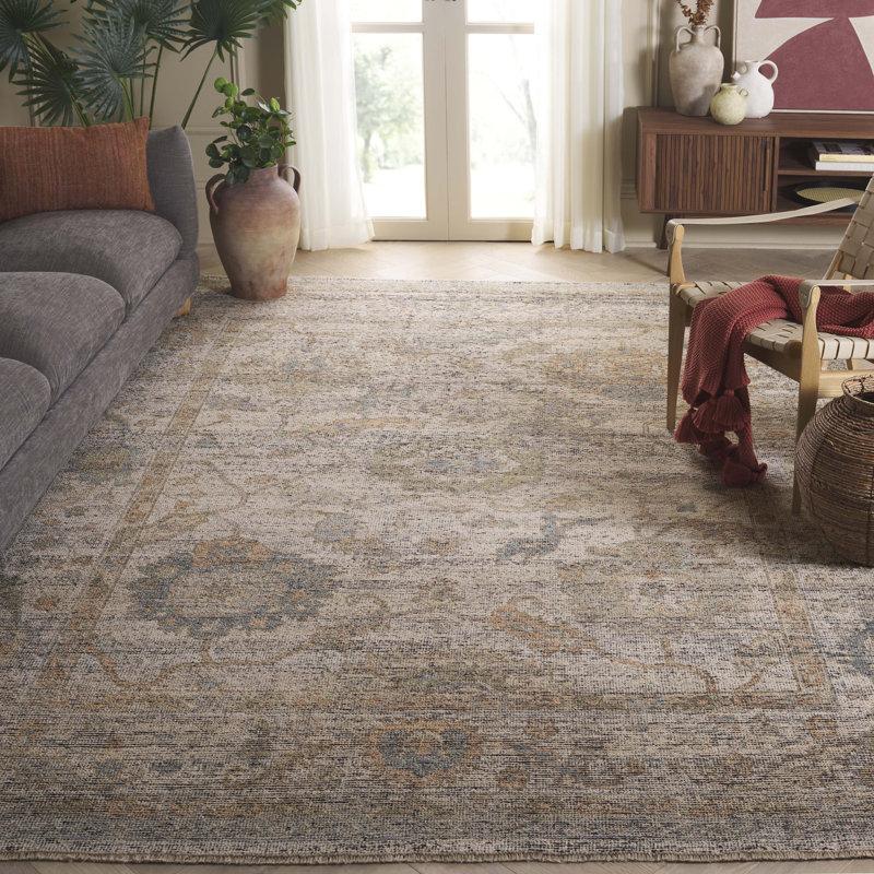 Tapis oriental en laine noué à la main Colha, Rectangulaire 8 pi x 10 pi