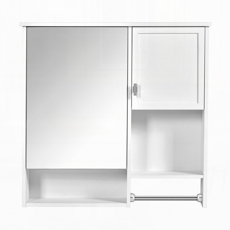 Armoire de salle de bain murale moderne avec miroir 29 po x 28 po, Blanc
