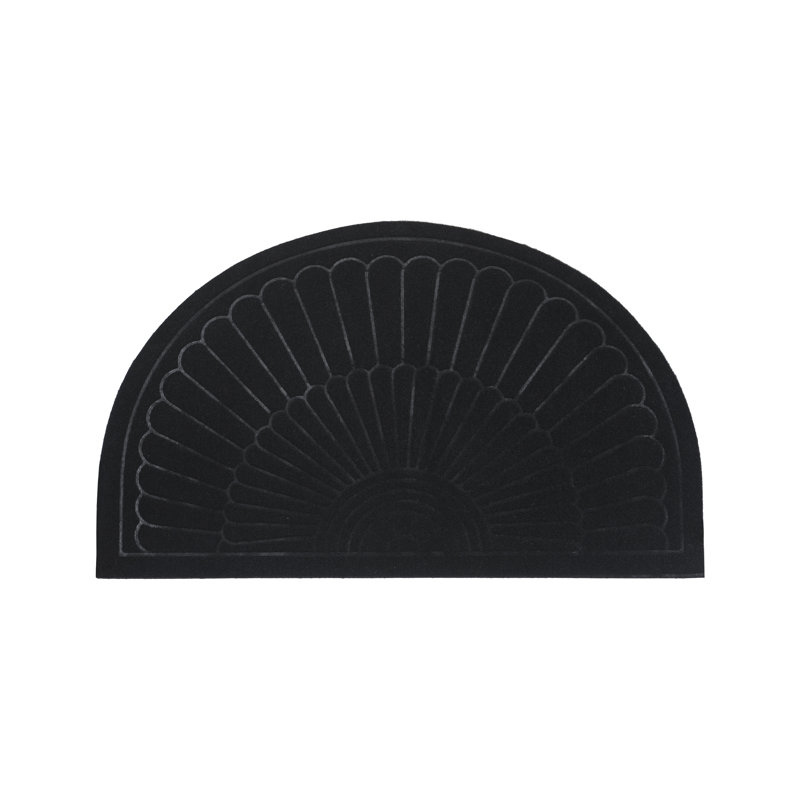 Canaan Non-Slip Outdoor Doormat, Black