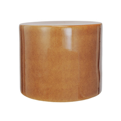 Geraldin Stoneware Round Stool With Reactive Glaze