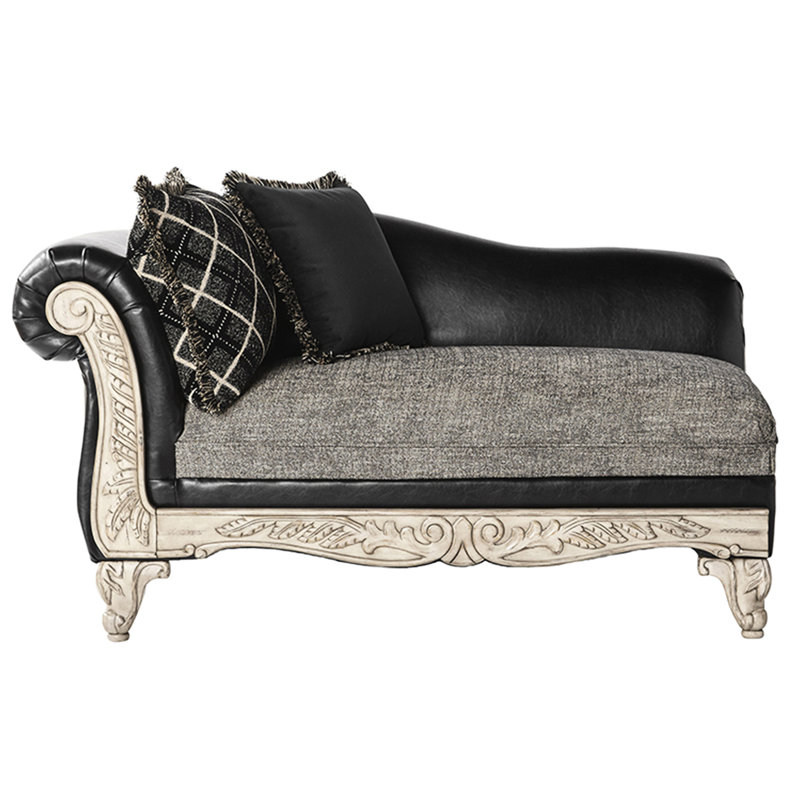 Chaise en tissu: matériaux de fabrication et de contraste 2 tons: bois crème antique riche