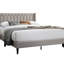 Cadre de lit tête de lit à motif de losanges moderne en tissu pour grand lit 1pc-2007269445