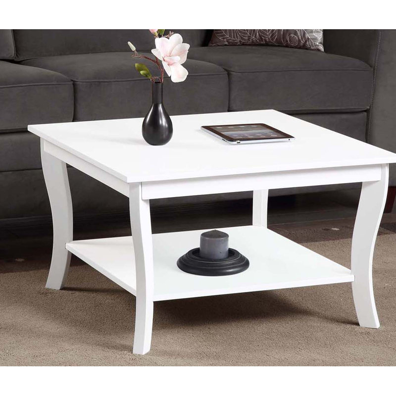 Table basse 30 "avec tablette Carbin, Blanc
