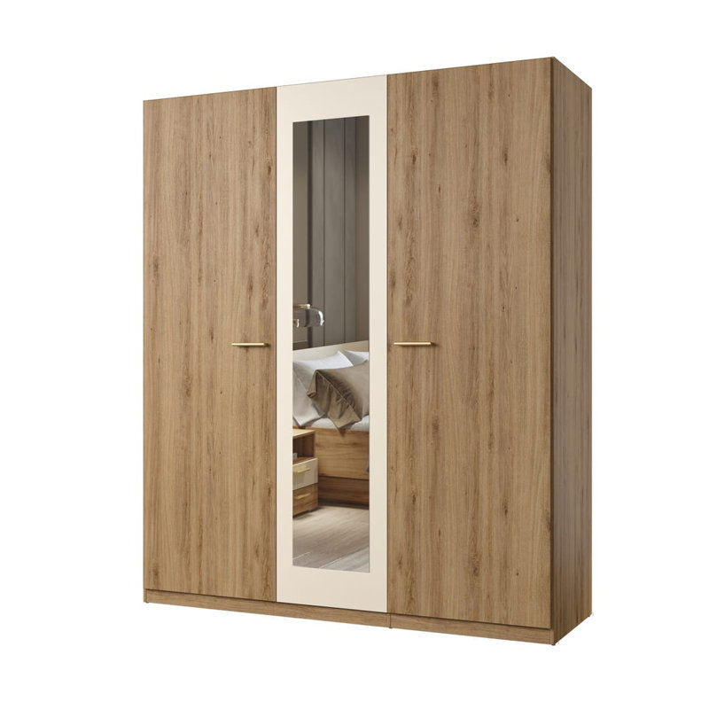 Marella Manufactured Wood Wardrobe, 215cm x 179cm x 59cm