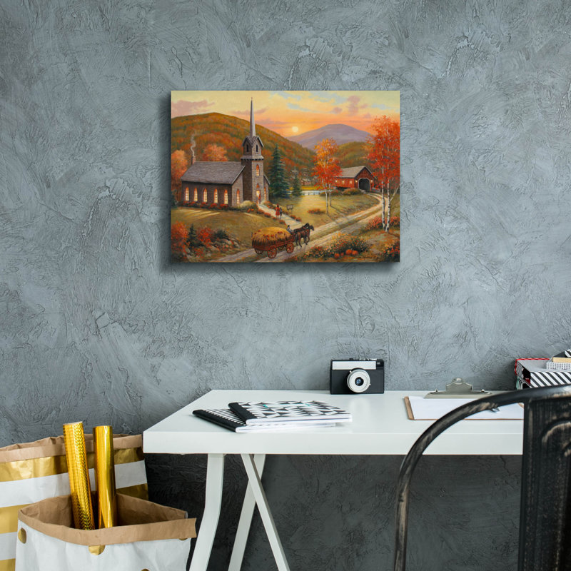 «Autumn In Vermont» par John Zaccheo, H 12 po x l 16 po x P 0,75 po