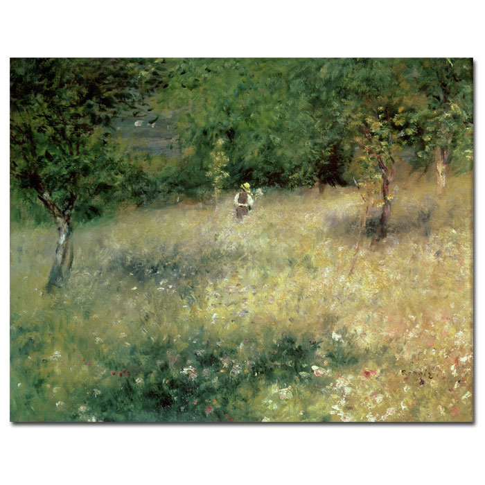 «Spring at Catou 1872-5» par Pierre-Auguste Renoir - reproduction d'art sur toile, H 14 po x l 19 po x P 2 po