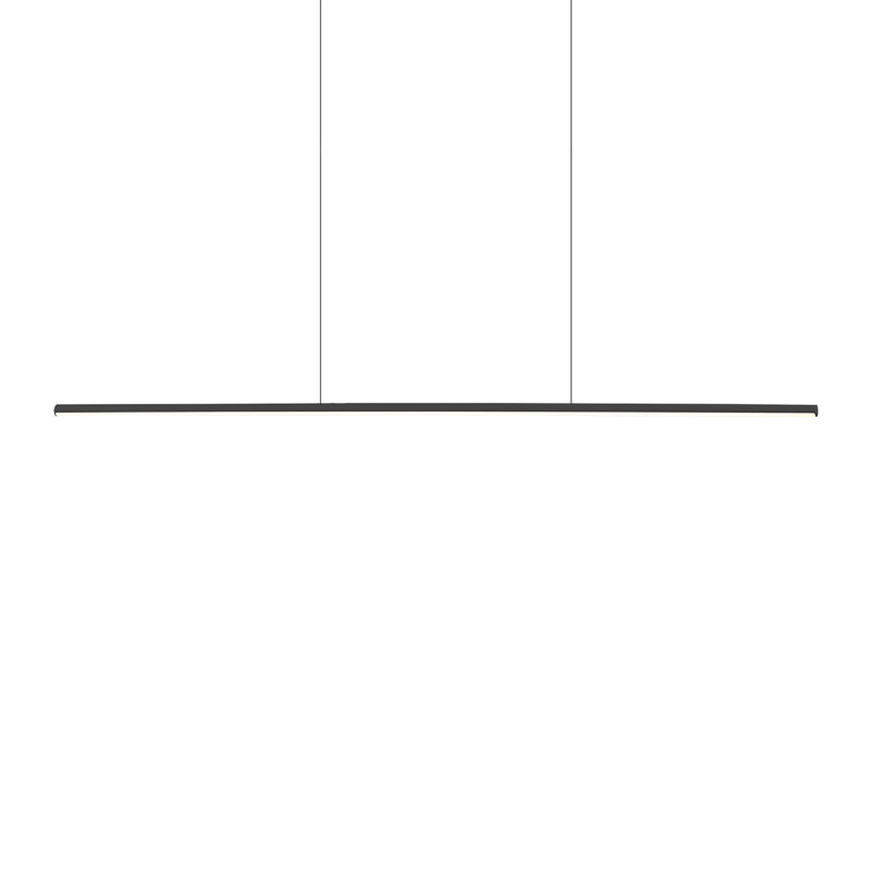 Luminaire suspendu carré / rectangulaire à 1 lumière pour îlot de cuisine Chute, H 120,63 po x l 47 po x P 5,5 po, Noir