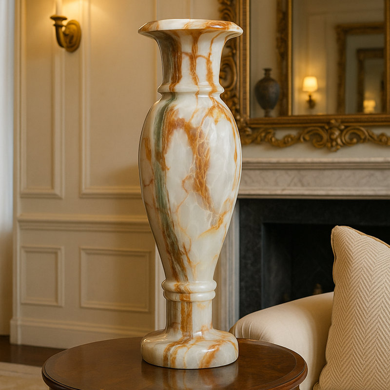 Banded Onyx Vase Pair 2