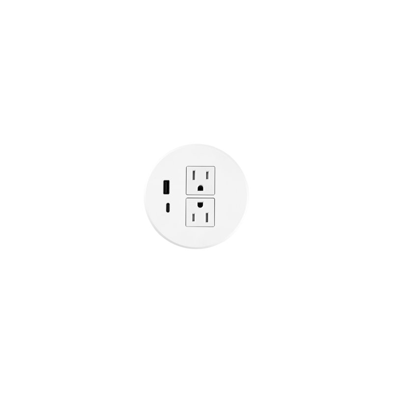 Divers 12 - Amp Standard Single Outlet, White