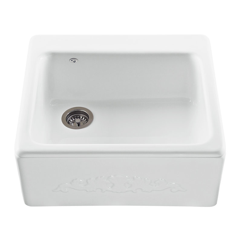 Appalachian 33.25" Double Basin Kitchen Sink, Biscuit, 0 hole