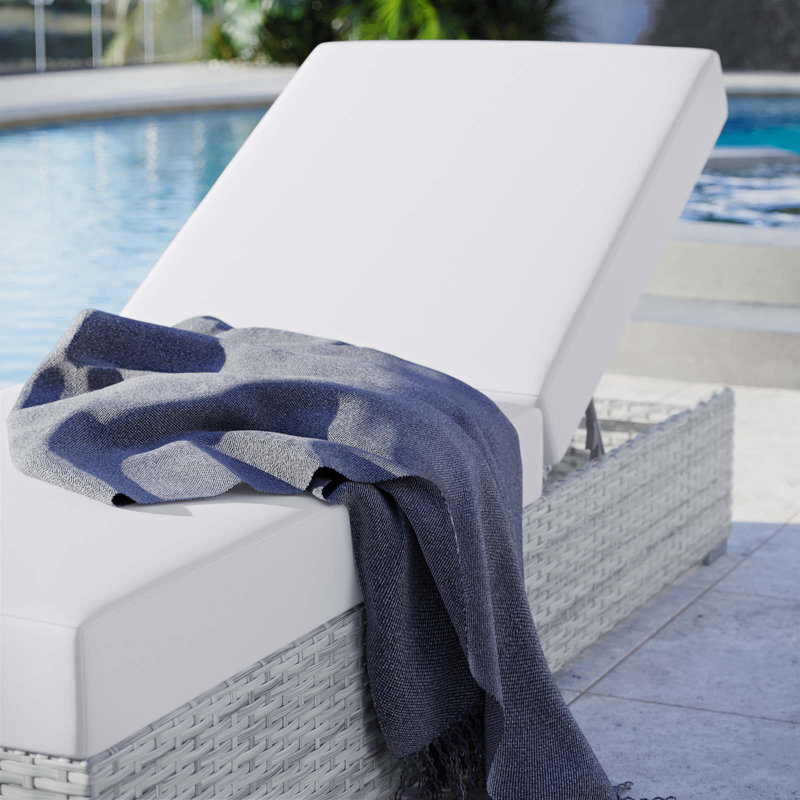 Modway Convene Outdoor Patio Chaise, White