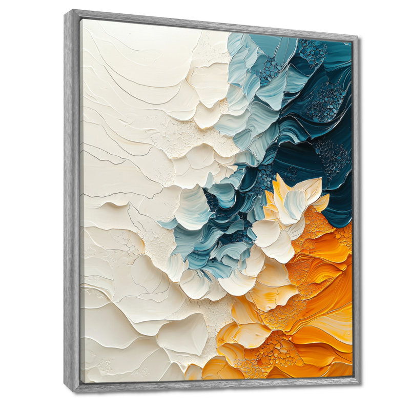 Décoration murale Oradee, Argent argent, Impression encadrée sans passe-partout, H 20 po x l 12 po