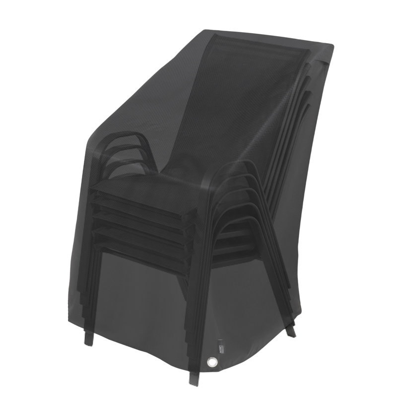 Modern Leisure® Garrison Black Diamond Stackable/Highback Patio Chair Cover, Waterproof, 27"L X 27"W X 49"H, Black