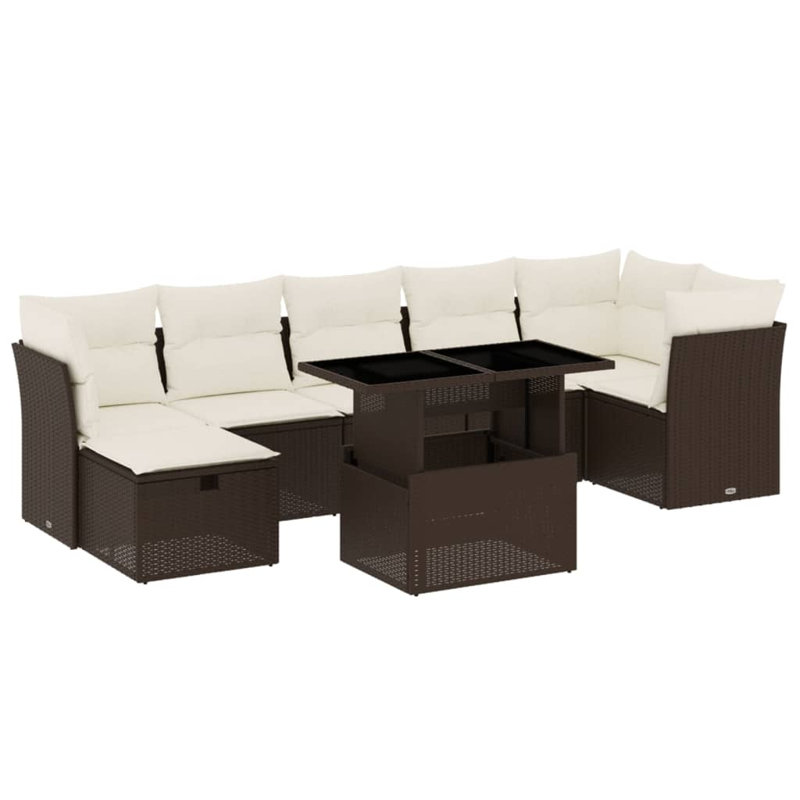 Ensemble de canapé de jardin Vidaxl - brun
