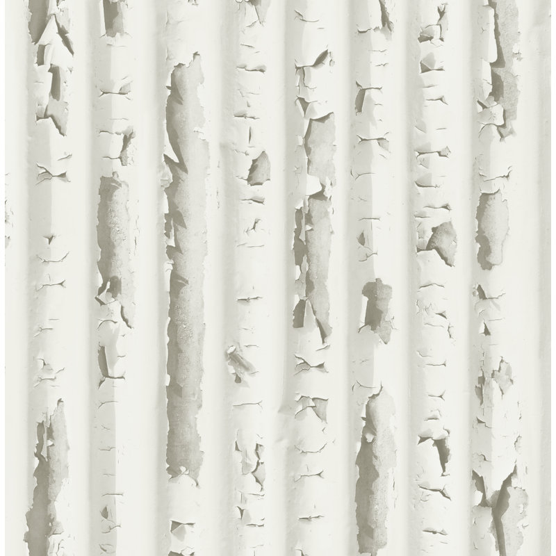 Papier peint ondulé en métal ondulé Seabrook Designs, Crème, crème