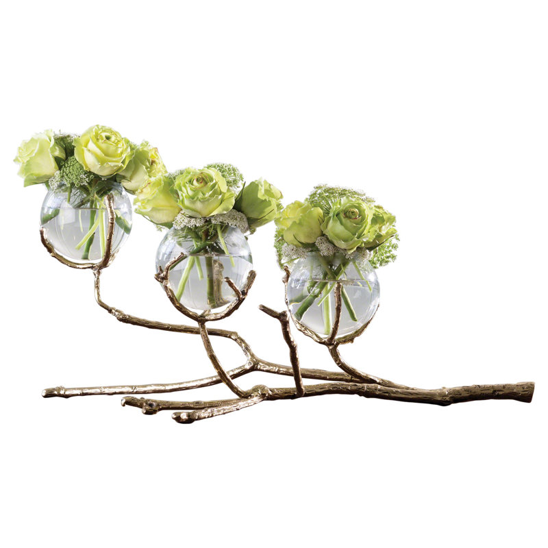 Twig 3 Vessel Large Vase, Brass