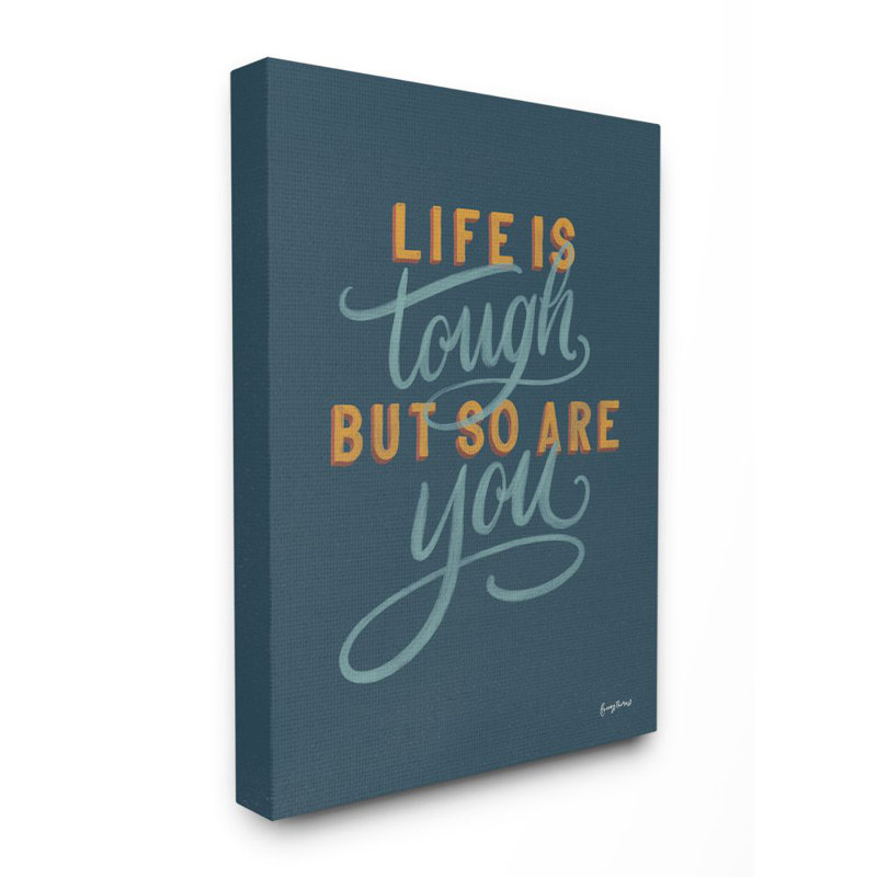 « life is solid, inspiration word design », impression sur toile, Toile, H 20 po x l 16 po x P 1,5 po