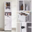 Glass Freestanding Linen Cabinet