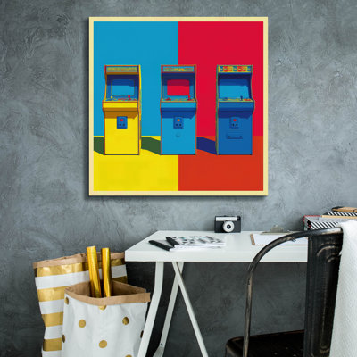  'Retro Arcade' by Ann Klee Canvas Wall Art, 26" x 26"