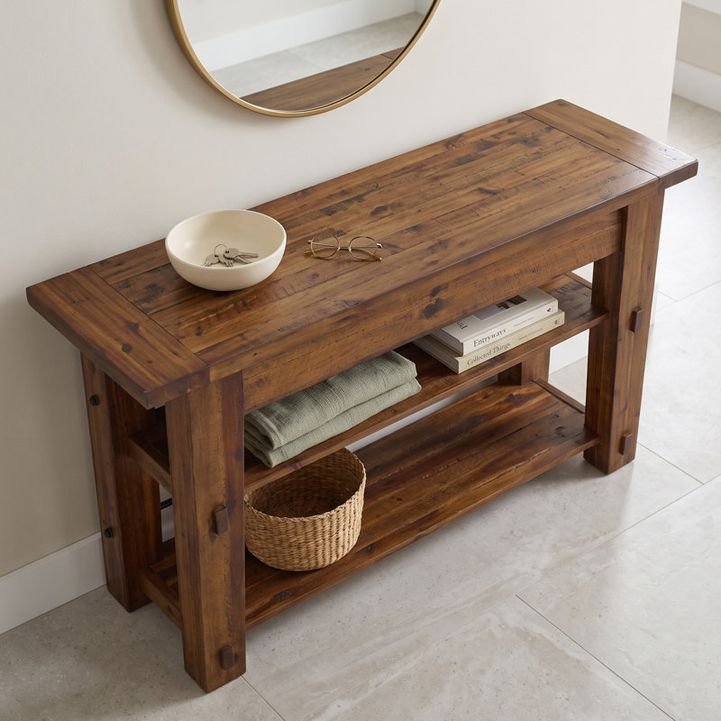 Console de vestibule en bois massif l 54 po