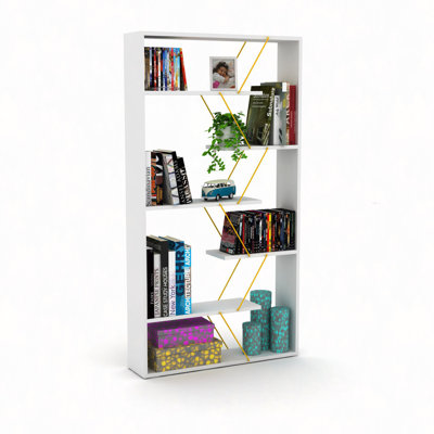 Étagère à livres à cadre ouvert en bois Furnish Home Store