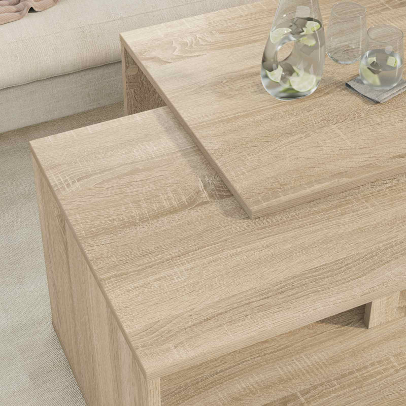 Coffee Table with Storage, Sonoma Oak