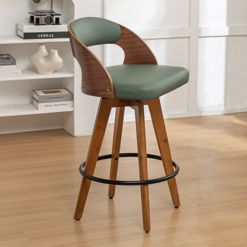 Colley Modern Swivel Bar Stool, Bar Stool (76.2cm Seat Height), Green