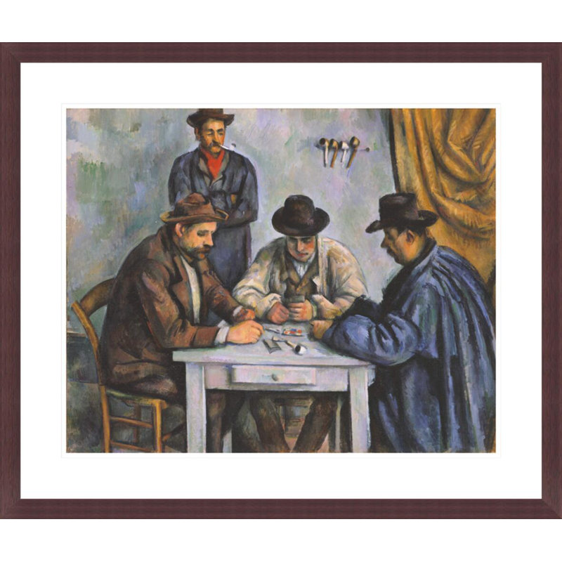 Les joueurs de cartes par Paul Cézanne, H 23,25 po x l 29,5 po