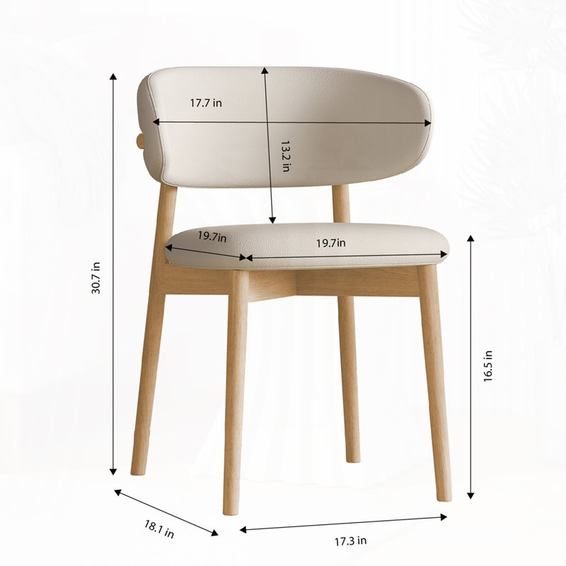 Chaises en cuir PU, Naturel