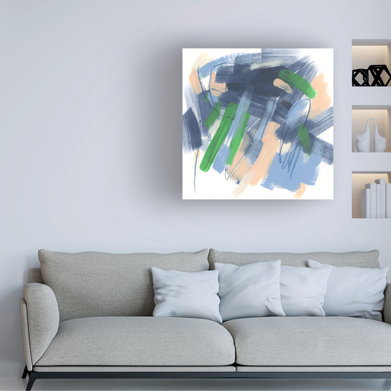 Art mural sur toile Orren Ellis June Erica Vess Sombra Azul III, H 35 po x l 35 po