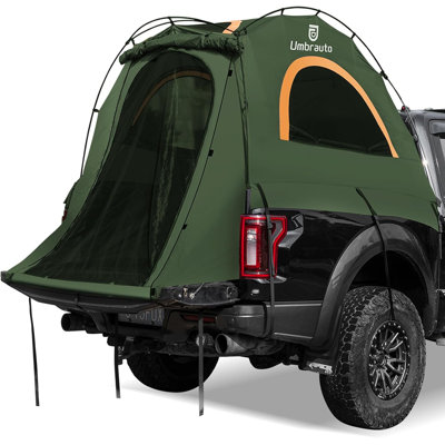 Truck Bed Tent 6.4' ~ 6.7', Upgrade Quick Setup Truck Tent for Camping, 3000mm Waterproof Pickup Truck Tent for 2 Person, Ford, GMC, Toyota, Chevy, Dodge, Nissan,Green