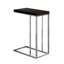 Table d'appoint en gin, forme de C, stratifié, métal, 18 x 10 étroit-101190872-101190871