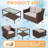 Outdoor Patio Furniture Set, 7/5/4/3/2 Piece Patio Conversation Set Outdoor Furniture Set, Rattan Lounge Chair With Ottoman Footrest, Coffee Table & Cushions For Garden, Patio, Balcony, Deck(Brown/Grey) - Patio Furniture Outdoor-690930249-690930246