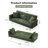 Quiniya 71.26" Modern Velvet Sofa Bed Folding Couch with Two Throw Pillows for Living Room-1915072875