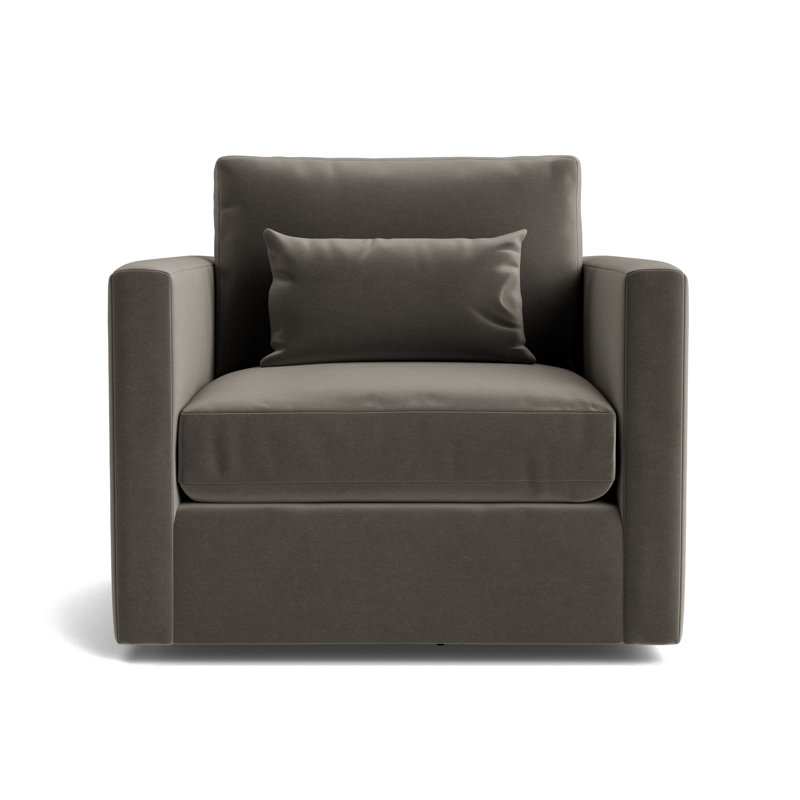 Haywood Full Swivel Chair, Performance Velvet - Graphite