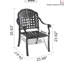 Paire de sièges de patio en aluminium coulé, 2 pièces, noir et anticorrosion, sièges rembourrés confortables, siège à coussin de glissement, structure rouillée, coussins, pied de réduction du bruit