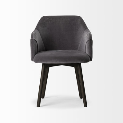 Baden 19.25'' H Velvet Upholstered Arm Chair