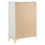Commode rectangulaire blanche à 5 tiroirs Karena