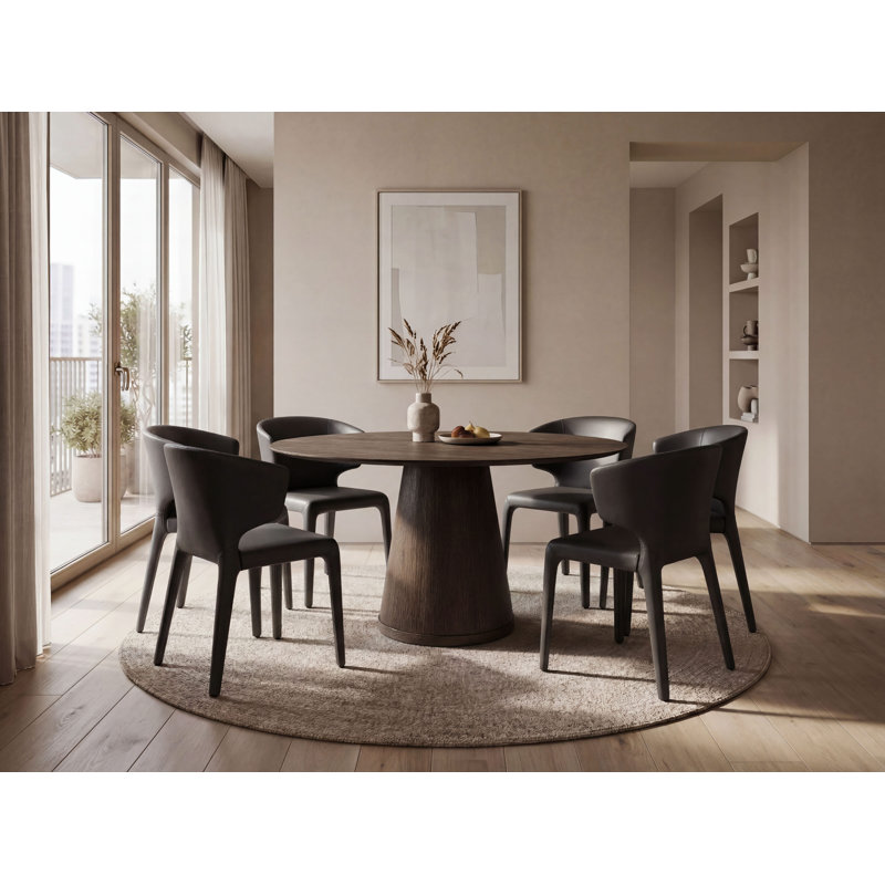 Madrid/WRC Dining Table, 30" H x 62.99" L x 62.99" W, Brown