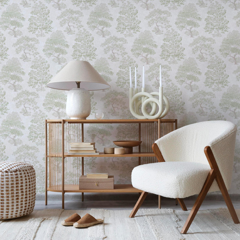 Superfresco Elmwood Duck Egg Wallpaper, Green