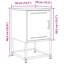 Aujah 36cm W Steel Bedside Table-536426981
