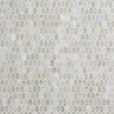 Carreau de mosaïque mural en verre poli 11,61 po x 11,73 po Bond Tile Whisper Whisper (0,94 pi2 / chaque)